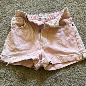Zara Light Pink Jean Shorts for Women